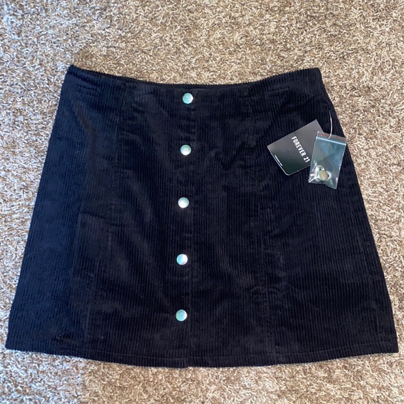 Corduroy Black skirt - Picture 1 of 3